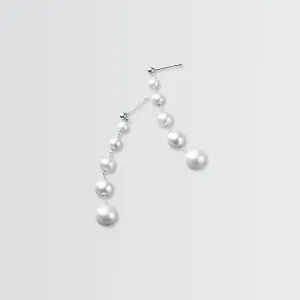 Linear Pearls Chandelier Earrings