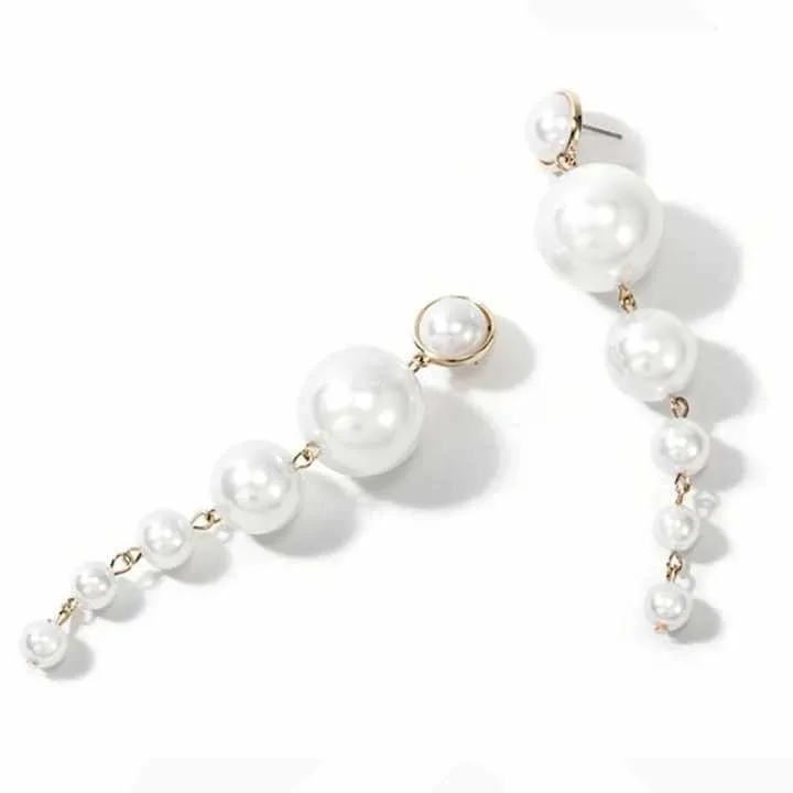 Long Pearl Clip Earring