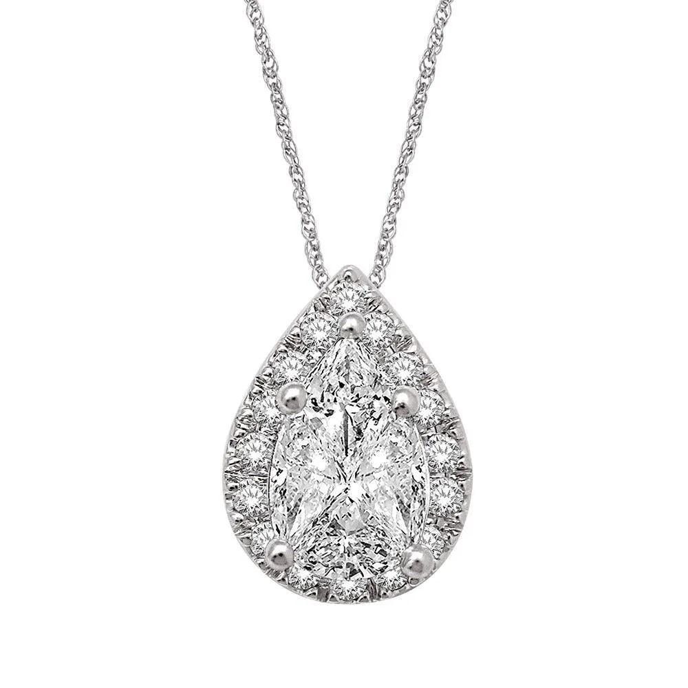 Lovecuts 14K White Gold 1/3 Ct.Tw.Diamond Fashion Pendant