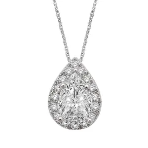 Lovecuts 14K White Gold 1/3 Ct.Tw.Diamond Fashion Pendant