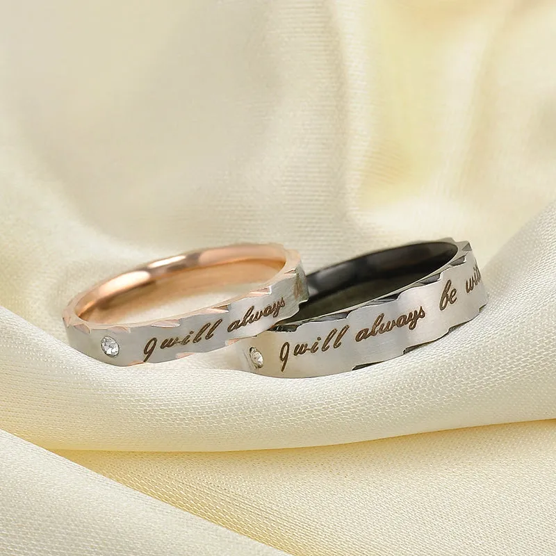 Lover "I will always be with you" Rings