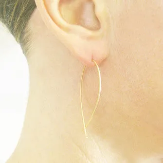 <!--ER609-->ribbon hoop earrings