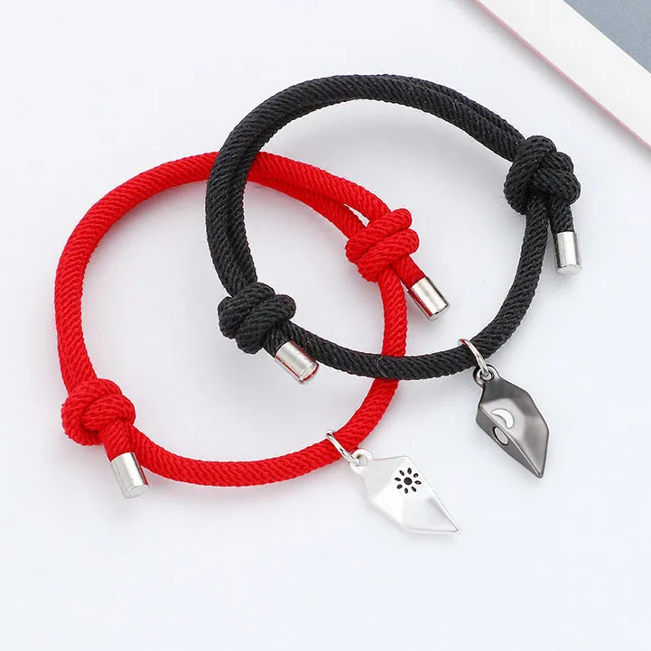 Magnetic Hearts Couple Bracelets Set