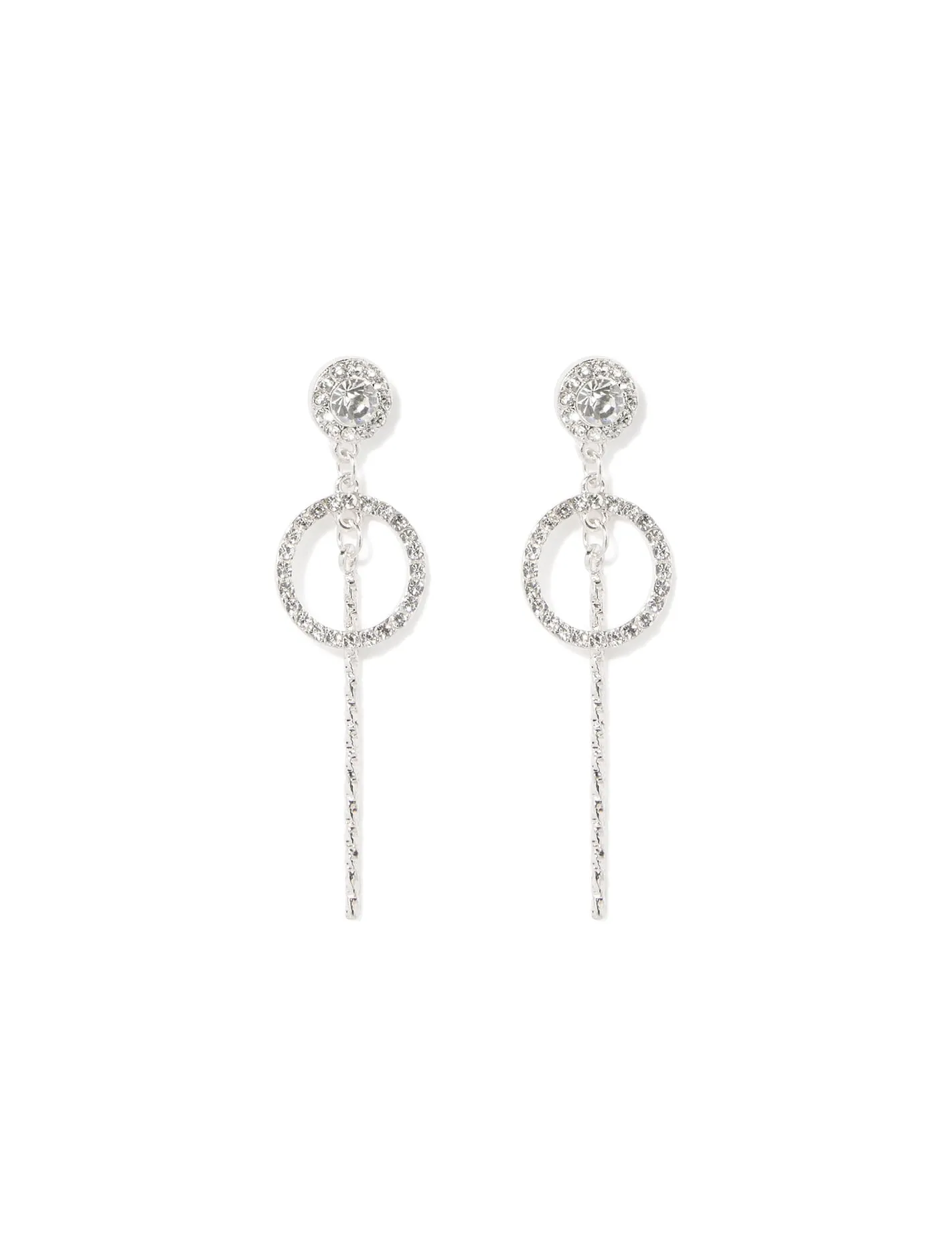 Milan Crystal Hoop Drop Earrings