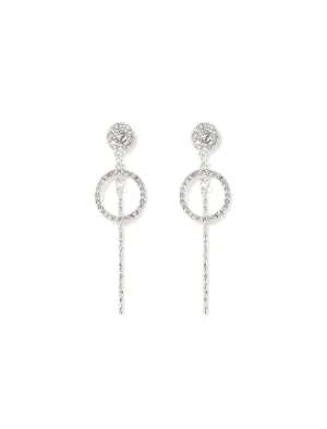 Milan Crystal Hoop Drop Earrings