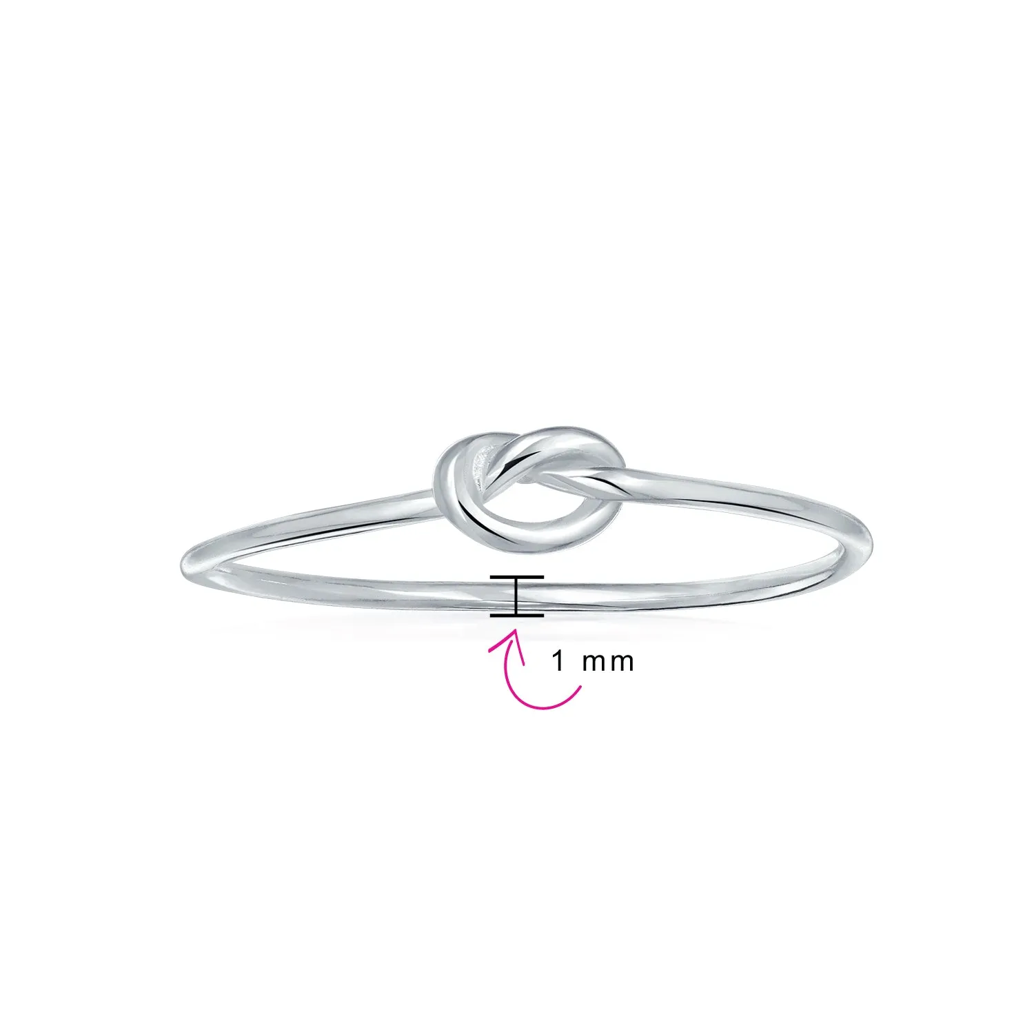 Minimalist Silver Ring: Stackable Infinity Love Knot Sterling Band