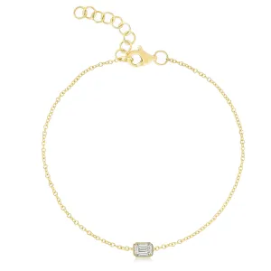 Mixed Shapes Diamond Pendant Bracelet