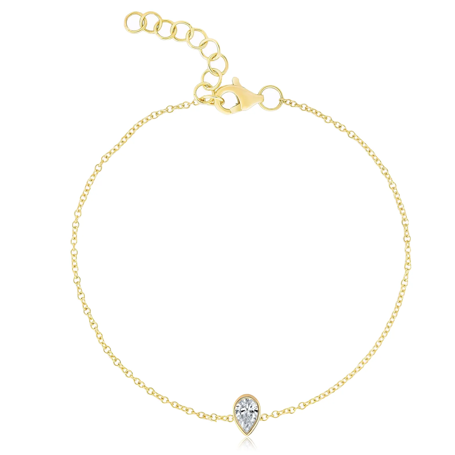 Mixed Shapes Diamond Pendant Bracelet