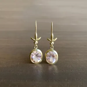 Morganite Amphora/Petite Fleur Earrings