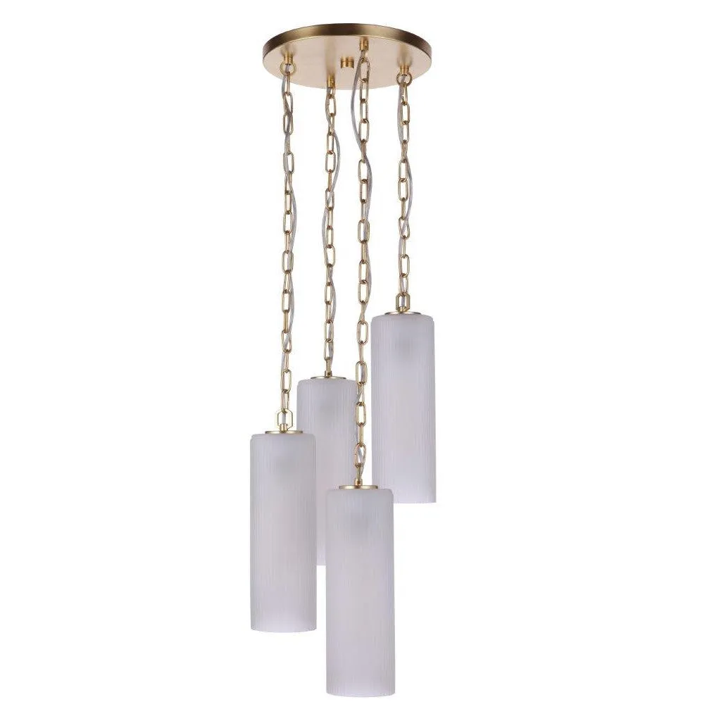 Myos 4 Light Pendant in Sunset Gold