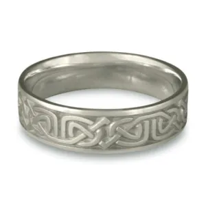 Narrow Labyrinth Wedding Ring in Platinum