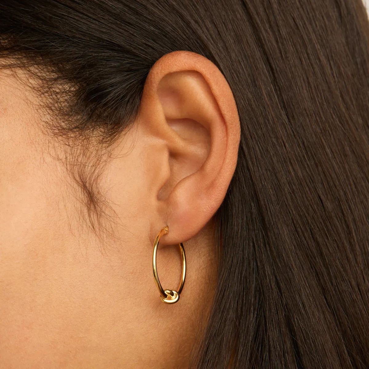 Nature’s Knot Hoop Earring | Yellow Gold