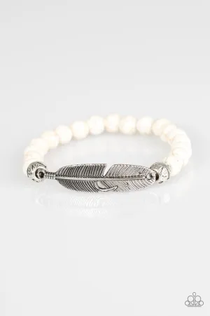 Paparazzi Bracelet ~ Take Wing - White