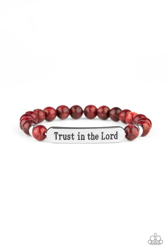 Paparazzi Bracelet ~ Trust Always - Red