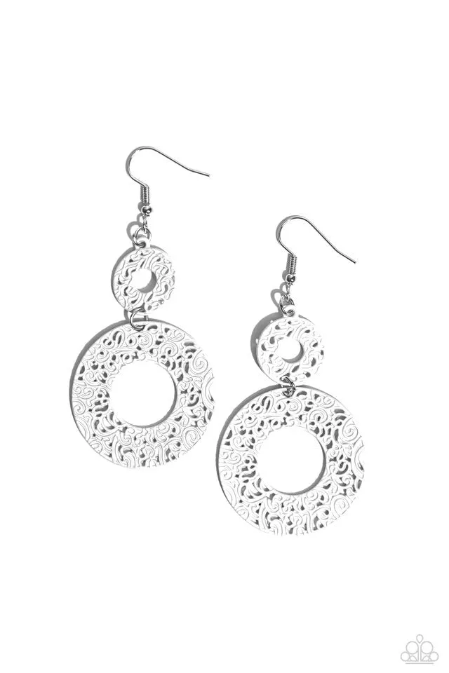 Paparazzi Earring ~ Cabo Courtyard - White