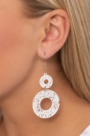 Paparazzi Earring ~ Cabo Courtyard - White