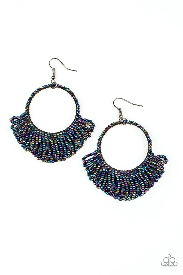 Paparazzi Earring ~ Cant BEAD-lieve My Eyes! - Multi