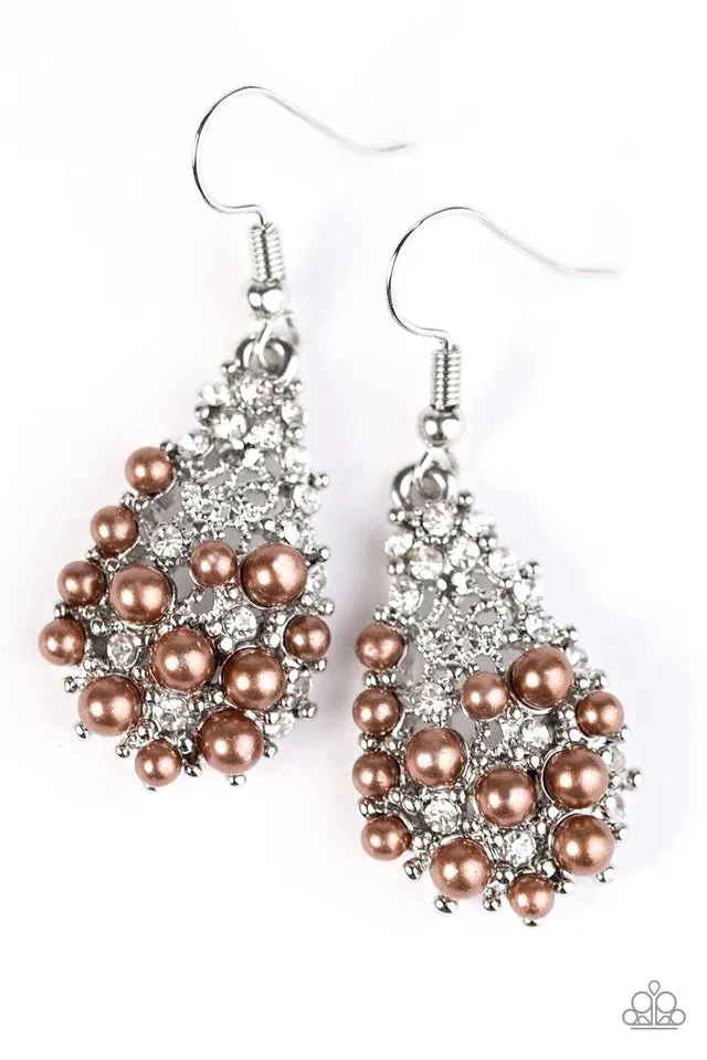 Paparazzi Earring ~ Coastal Cache - Brown