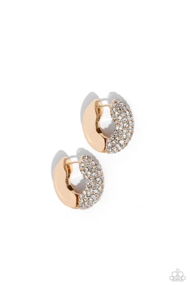 Paparazzi Earring ~ Combustible Confidence - Gold