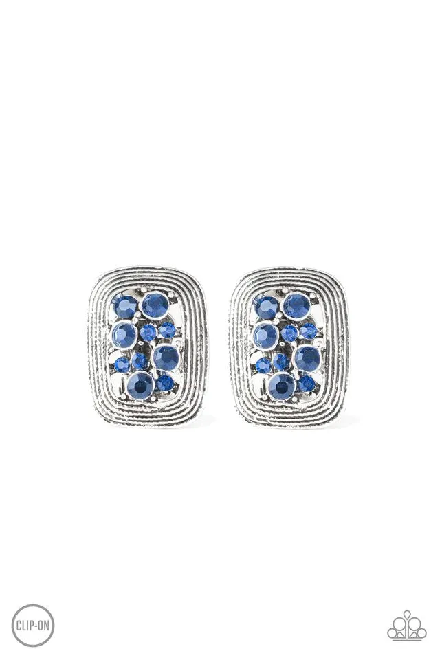 Paparazzi Earring ~ Darling Dazzle - Blue