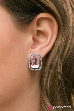 Paparazzi Earring ~ Gatsby Glam - Pink