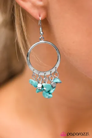 Paparazzi Earring ~ Ground Control - Blue