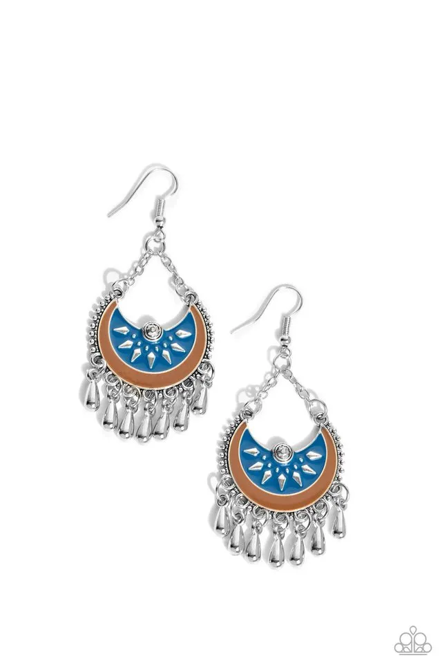 Paparazzi Earring ~ I Just Need CHIME - Blue