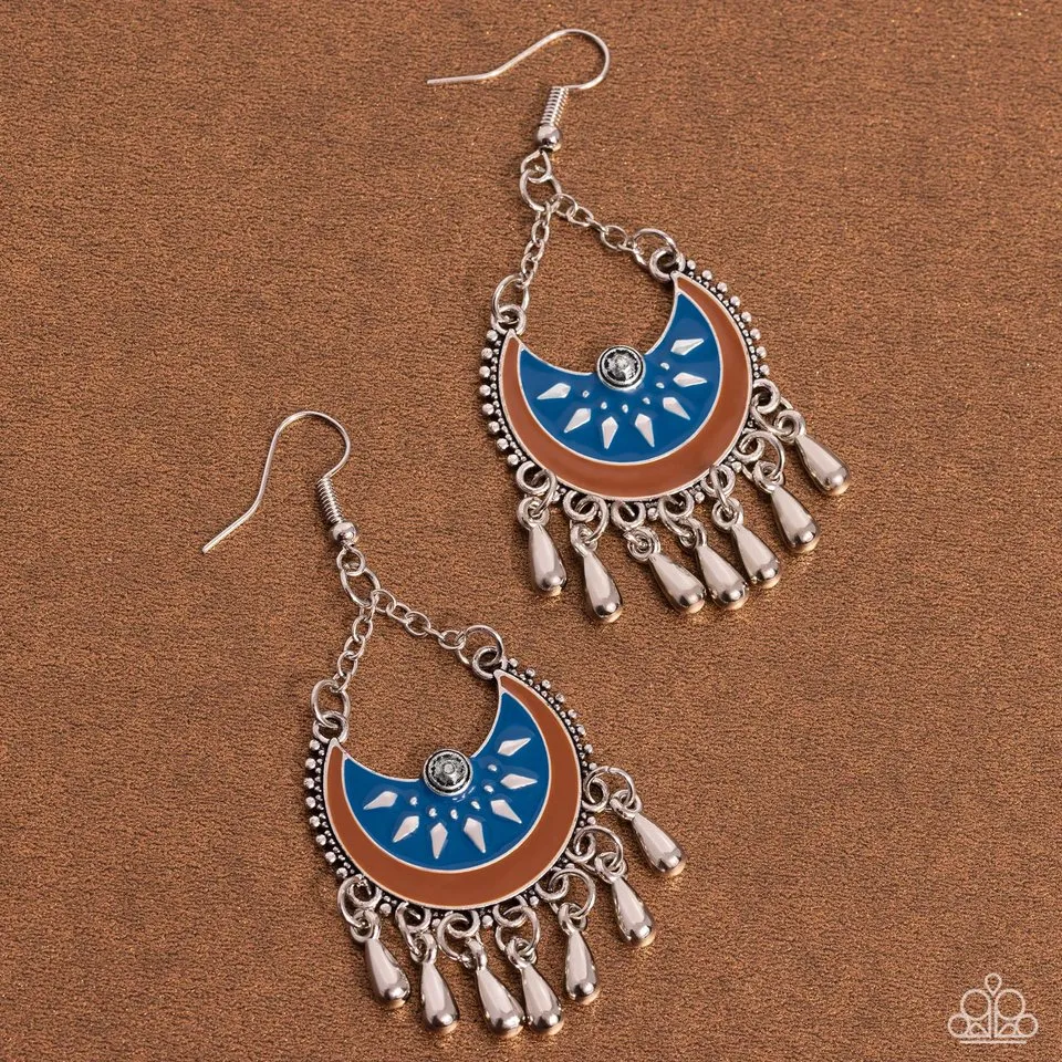 Paparazzi Earring ~ I Just Need CHIME - Blue