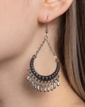 Paparazzi Earring ~ Melodic Moons - Silver