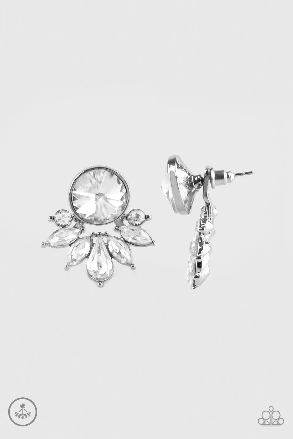 Paparazzi Earring ~ Radically Royal - White