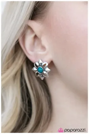 Paparazzi Earring ~ Take Your Time - Blue