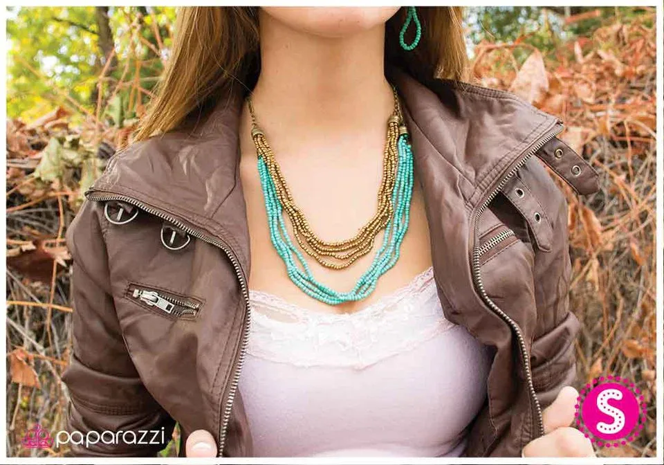 Paparazzi Necklace ~ Blazing a Trail - Blue