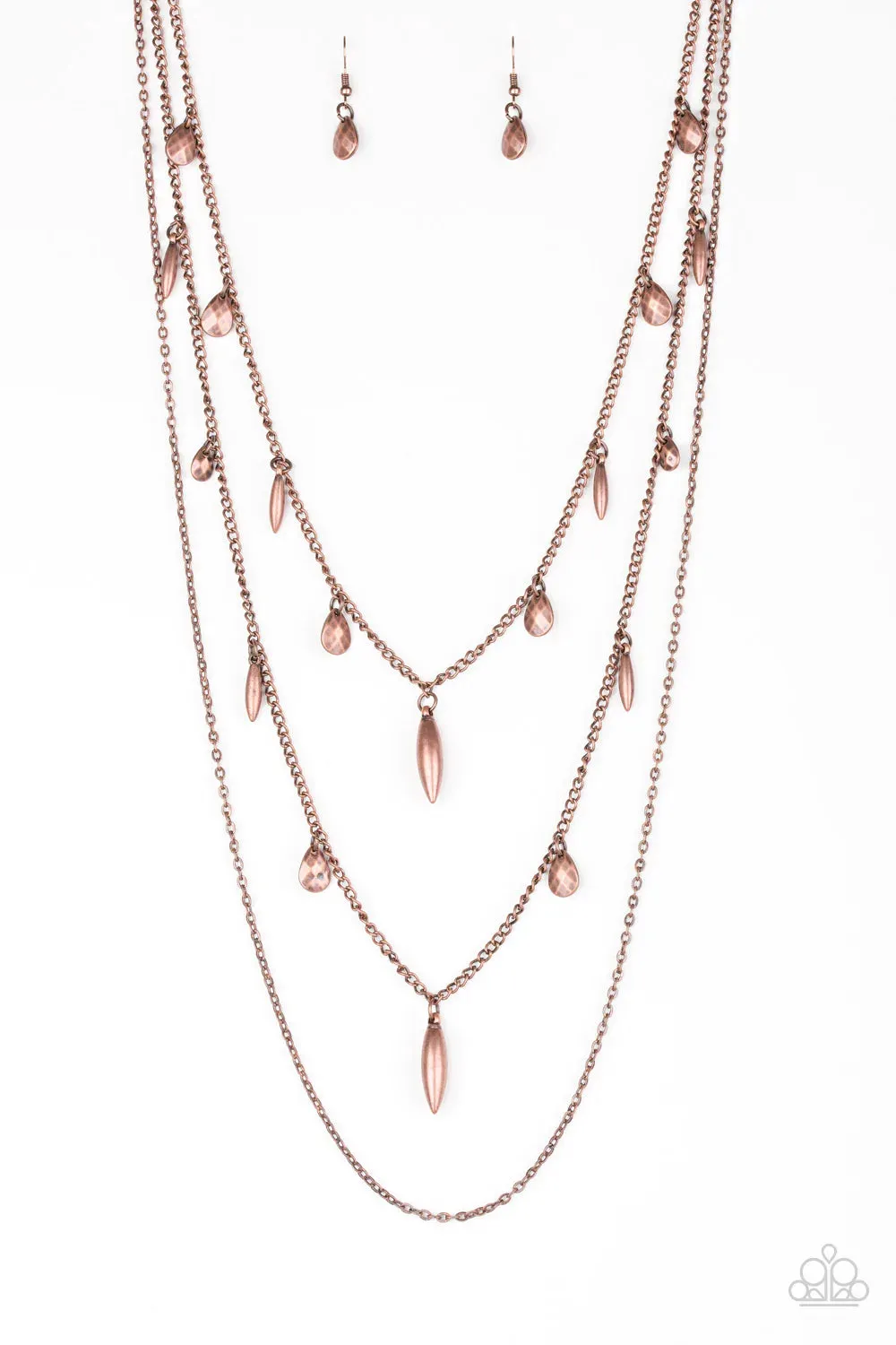 Paparazzi Necklace ~ Bravo Bravado - Copper