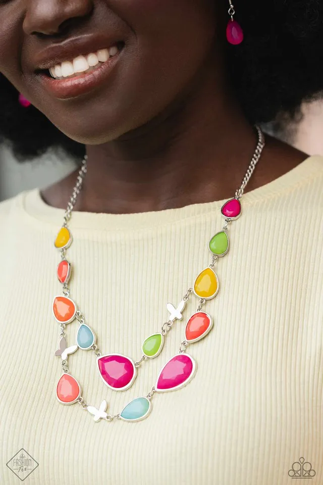 Paparazzi Necklace ~ BRIGHT Club - Multi