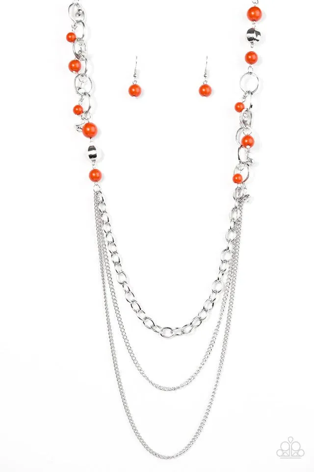 Paparazzi Necklace ~ Carefree and Capricious - Orange