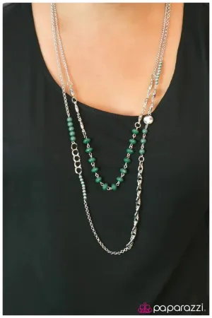 Paparazzi Necklace ~ Emerald Collaboration - Green