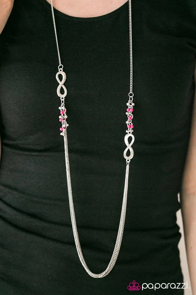 Paparazzi Necklace ~ Endlessly Entwined - Pink