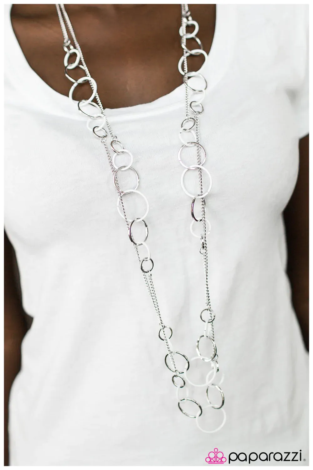 Paparazzi Necklace ~ Feeling Bubbly  - White