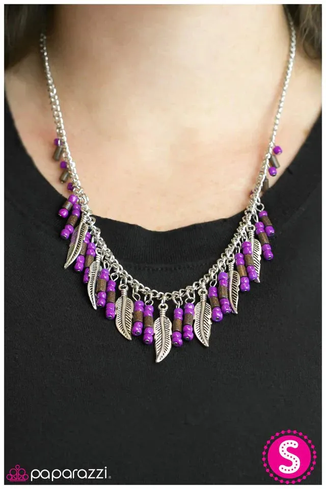 Paparazzi Necklace ~ Fly Girl - Purple