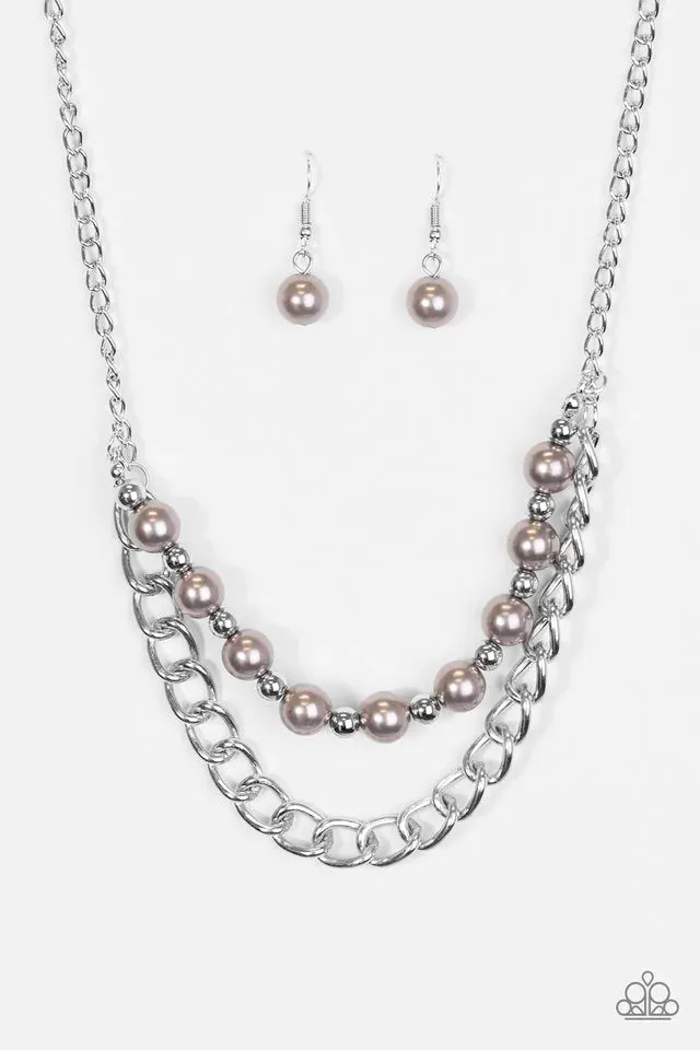 Paparazzi Necklace ~ Glam and Grind - Silver