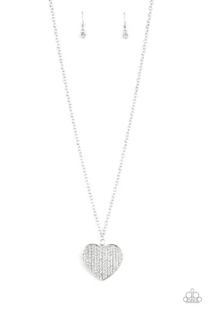 Paparazzi Necklace ~ Have To Learn The HEART Way - White