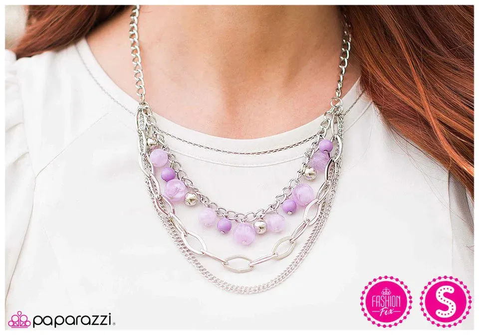 Paparazzi Necklace ~ Hopelessly Devoted To You - Purple