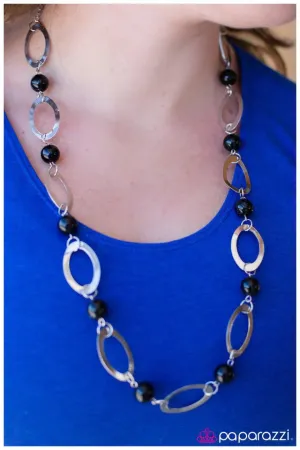 Paparazzi Necklace ~ Leisurely Luminous - Black