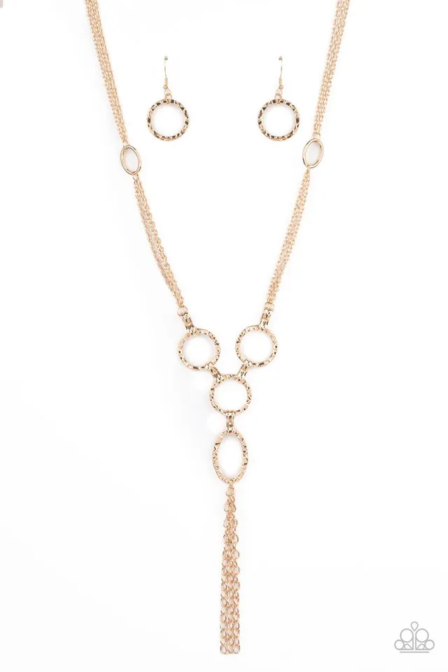 Paparazzi Necklace ~ Metro Mechanics - Gold