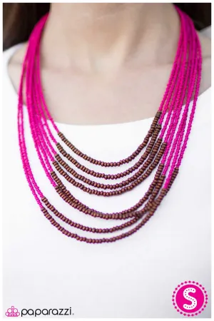 Paparazzi Necklace ~ The Savannah Plains - Pink