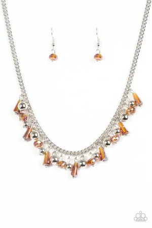 Paparazzi Necklace ~ Twinkling Treasure Trove - Brown