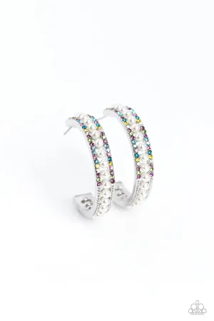 Paparazzi Pearl Happy - Multi Hoop Earrings