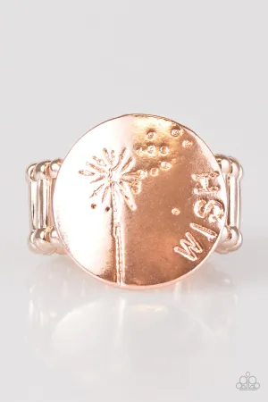 Paparazzi Ring ~ Never Stop Wishing - Rose Gold