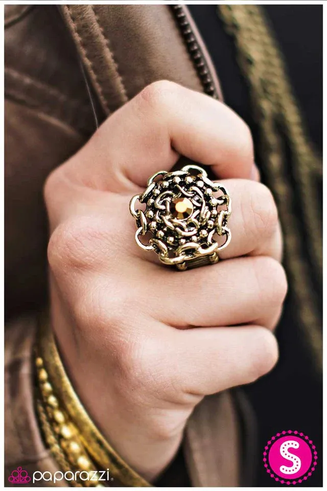 Paparazzi Ring ~ Put Up A Front - Brass