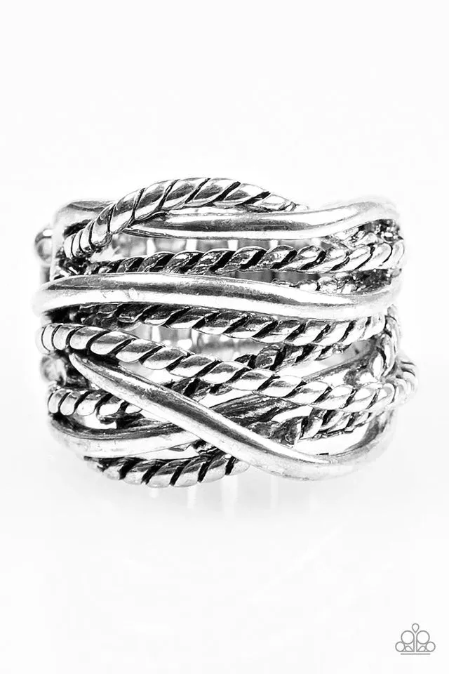 Paparazzi Ring ~ Show Em The Ropes - Silver